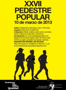 Cartel Carrera Pedestre Popular de Torrelodones 2013