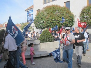 Concentración de protesta de la Policía de Torrelodones contra el gobierno municipal
