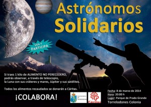 Observación astronómica solidaria en la colonia de Torrelodones