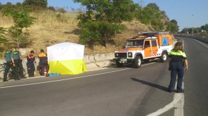 Accidente ciclista 17-7-14 en Torrelodones (Foto: Protección Civil Torrelodones)